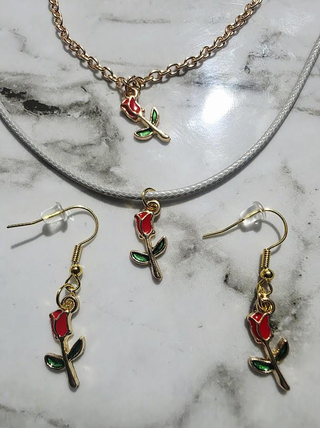 Heart & Flower Silver Earrings β Romantic Handmade Jewelry, BoutiqueByCheryl Gift for Her, Boho Floral Charm Dangles
