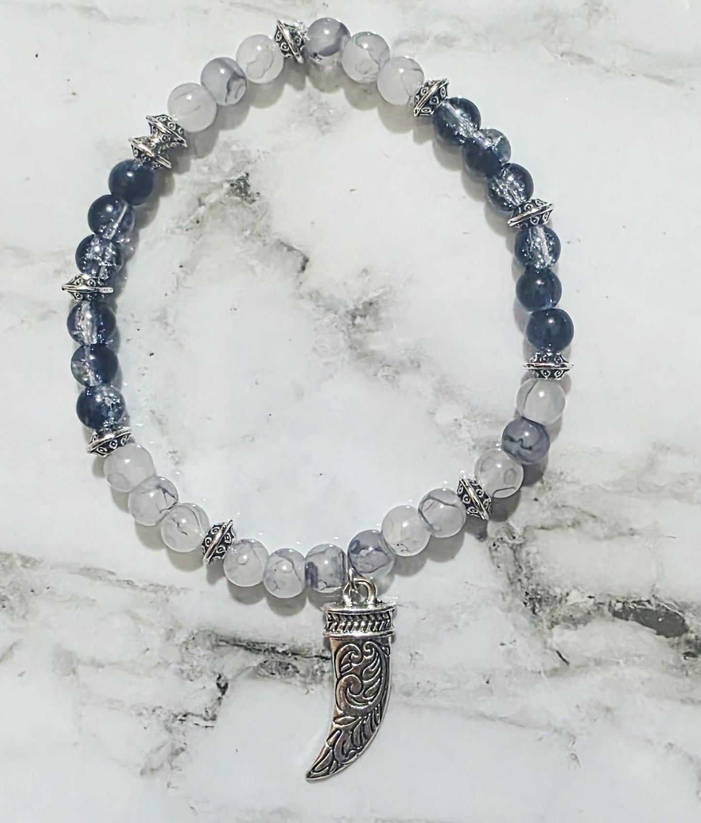 Glass Beaded Halloween Bracelet ā Spooky Handmade Jewelry, Ghost, Pumpkin, Bat Charms, BoutiqueByCheryl Fall Gift for Her