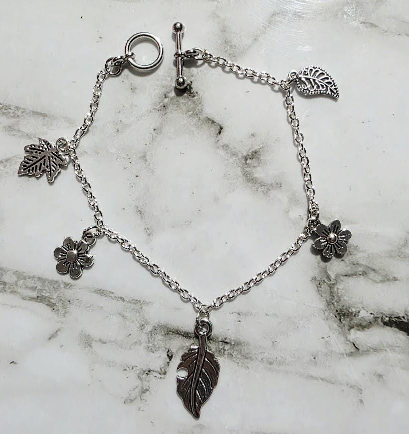 Elegant Silver Floral Bracelet – Sterling Silver Flower Charms, Dainty Nature-Inspired Jewelry, Gift for Her, BoutiqueByCheryl
