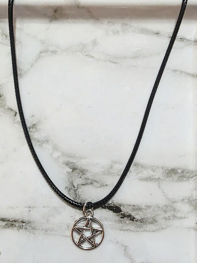 Leather Necklace with Silver Star Pendant – Celestial Boho Jewelry, Rustic Chic Gift for Her, BoutiqueByCheryl