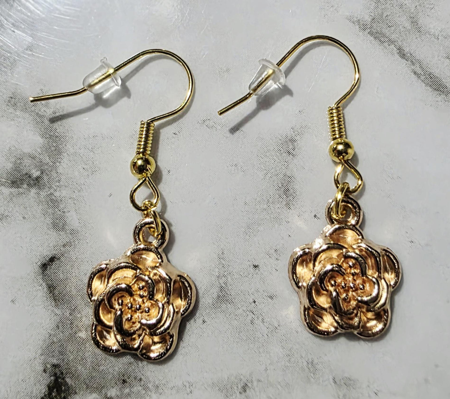 Heart & Flower Silver Earrings – Romantic Handmade Jewelry, BoutiqueByCheryl Gift for Her, Boho Floral Charm Dangles