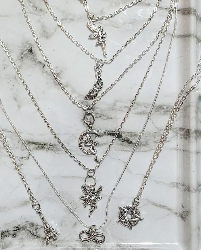 Charmed Necklace – Infinity & Lightning Bolt Pendants, Empowering Boho Jewelry, Unique Gift for Her, BoutiqueByCheryl