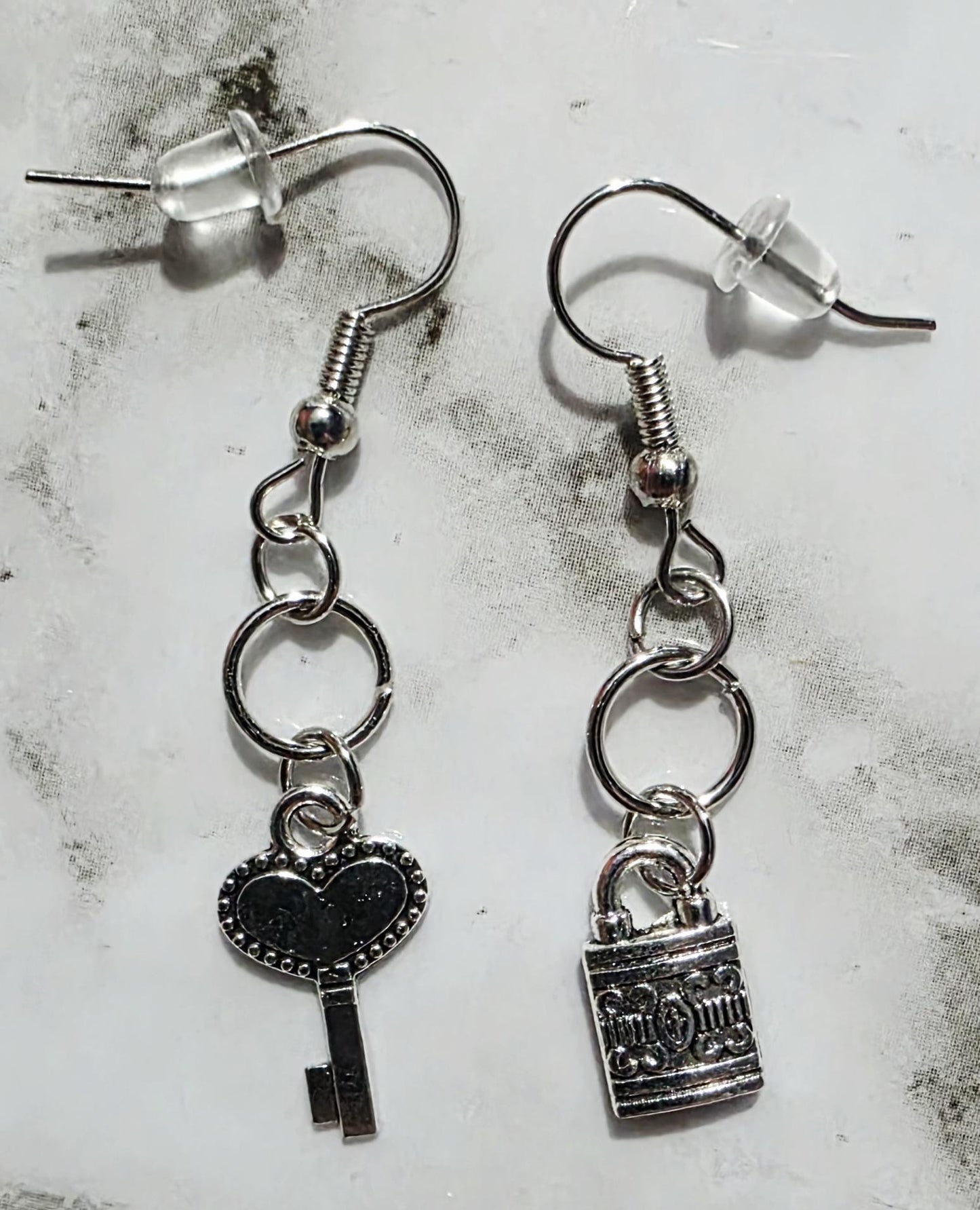 Elegant Lock & Key Earrings – Sterling Silver Symbolic Jewelry, Romantic Gift for Her, BoutiqueByCheryl
