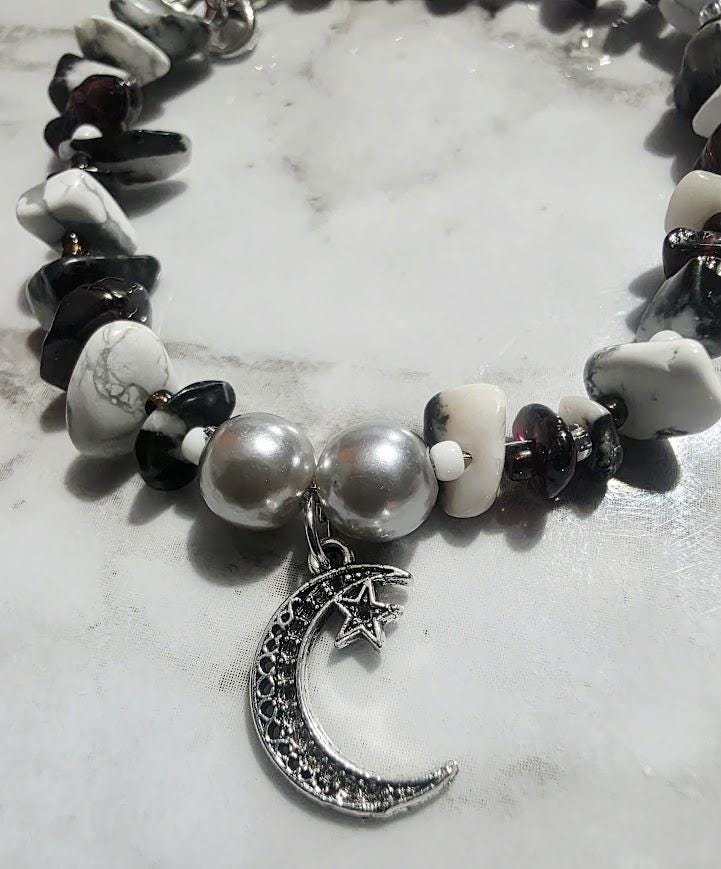 Pearl Beaded Bracelet with Silver Pendant – Elegant Handmade Jewelry, Boho Chic Gift for Her, BoutiqueByCheryl