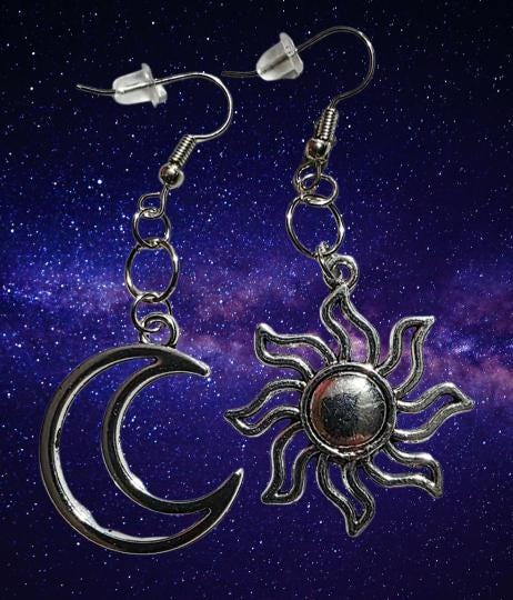 Elegant Sun & Moon Stainless Steel Earrings – Celestial Balance Jewelry, Hypoallergenic Gift for Her, BoutiqueByCheryl