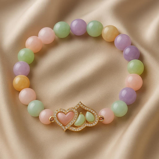 Pearl Beaded Bracelet with Gold Pendant – Elegant Handmade Jewelry, Boho Chic Gift for Her, BoutiqueByCheryl