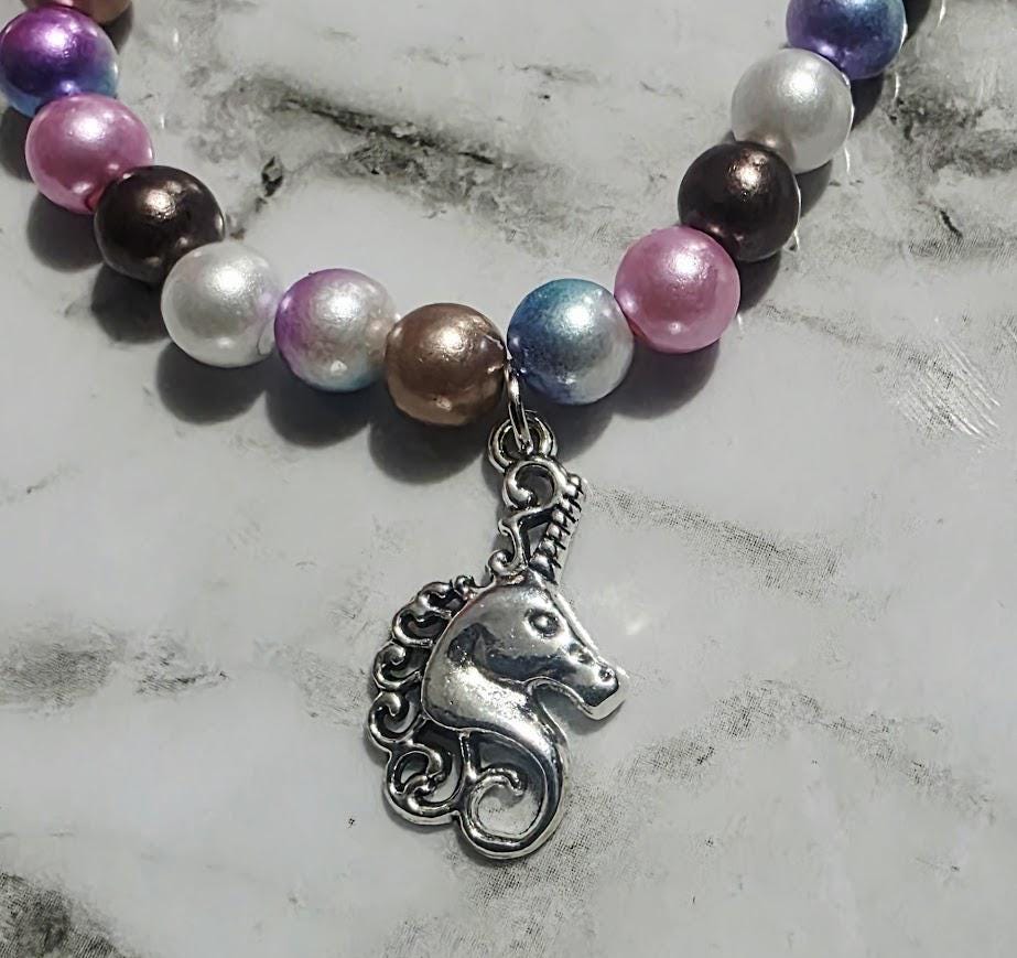 Pearl Beaded Bracelet with Silver Pendant – Elegant Handmade Jewelry, Boho Chic Gift for Her, BoutiqueByCheryl
