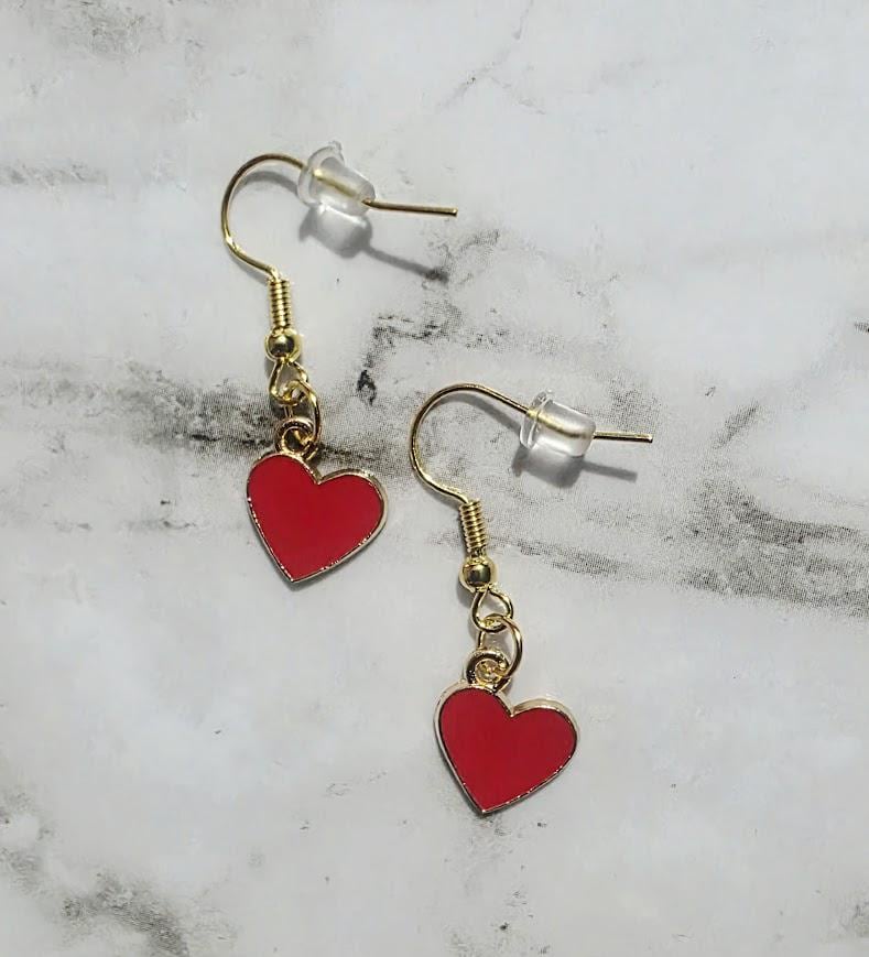 Heart & Flower Silver Earrings – Romantic Handmade Jewelry, BoutiqueByCheryl Gift for Her, Boho Floral Charm Dangles