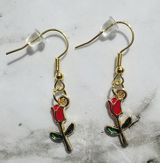 Heart & Flower Silver Earrings – Romantic Handmade Jewelry, BoutiqueByCheryl Gift for Her, Boho Floral Charm Dangles