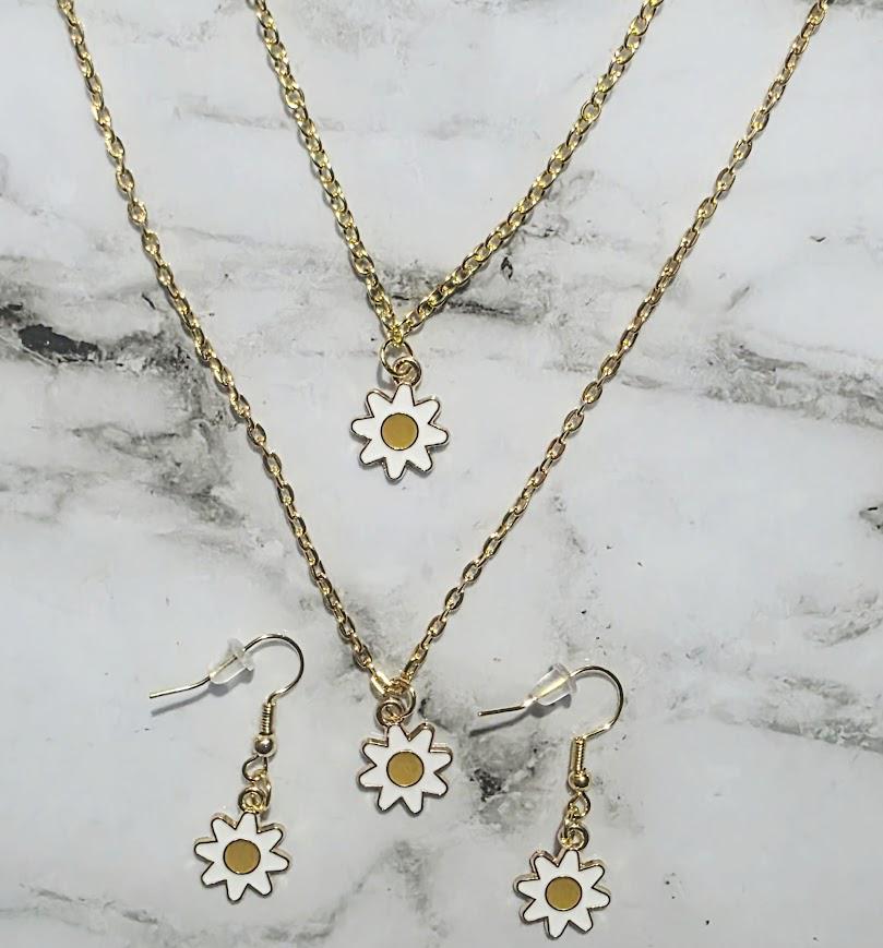 Heart & Flower Silver Earrings – Romantic Handmade Jewelry, BoutiqueByCheryl Gift for Her, Boho Floral Charm Dangles