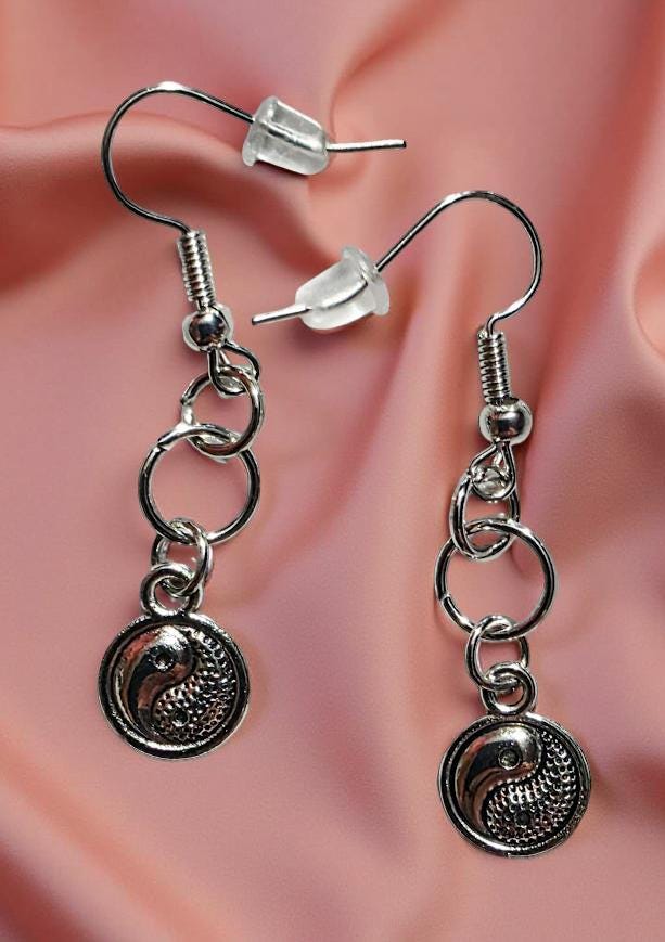 Elegant Yin Yang Earrings – Sterling Silver Balance Symbol Jewelry, Minimalist Gift for Her, BoutiqueByCheryl