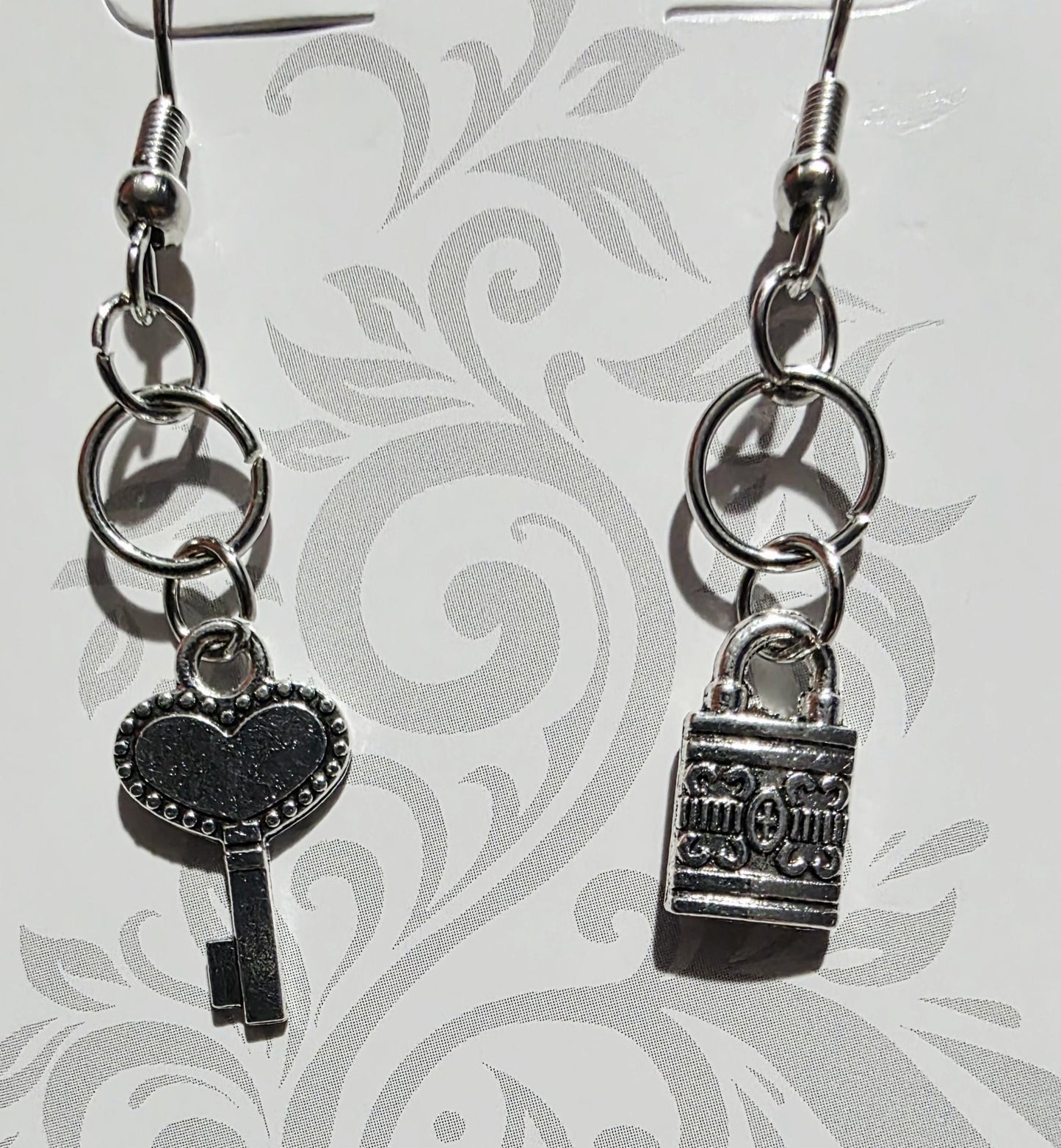Elegant Lock & Key Earrings – Sterling Silver Symbolic Jewelry, Romantic Gift for Her, BoutiqueByCheryl