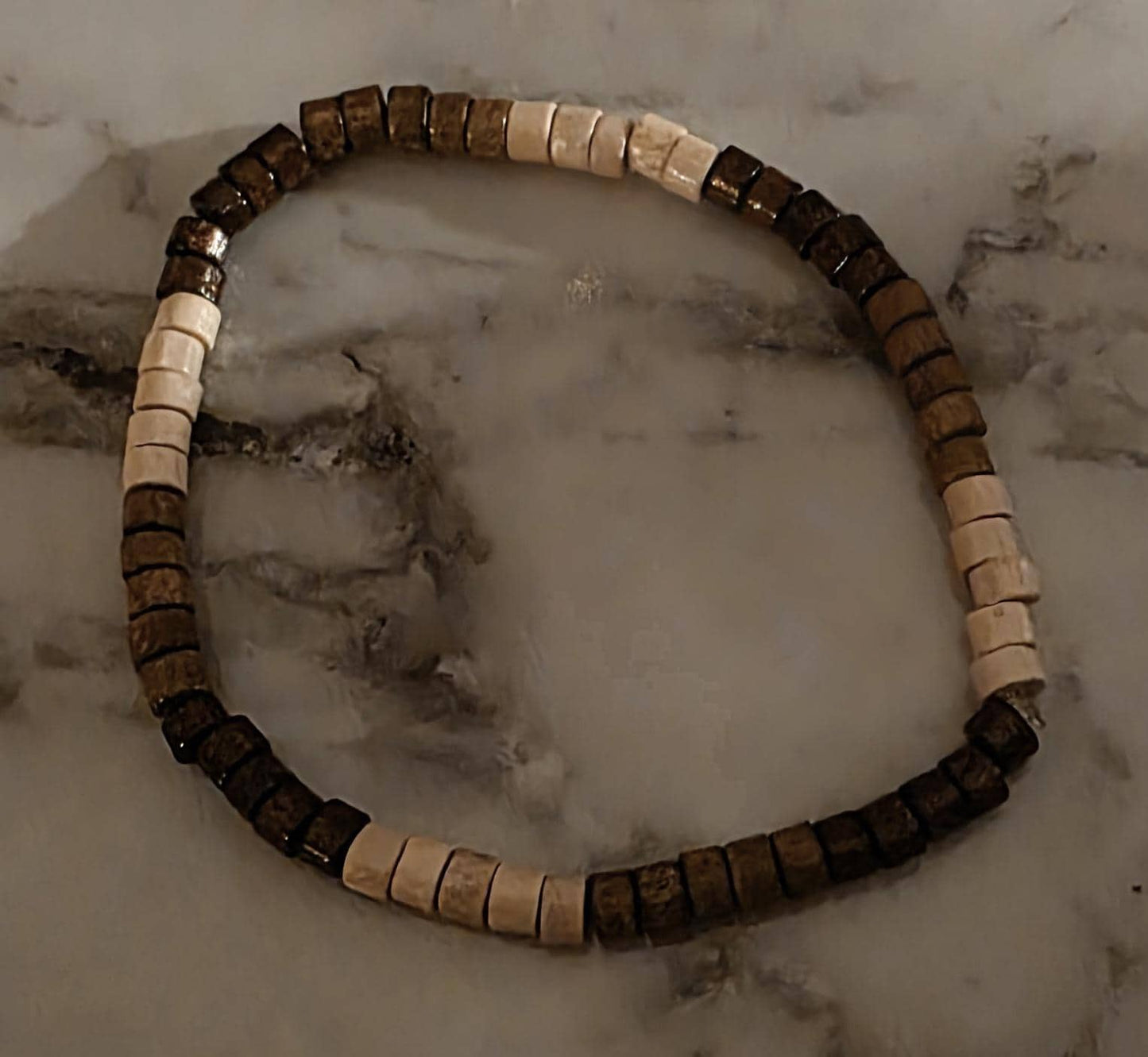 Handmade Wooden Beaded Bracelet – Boho Natural Jewelry, Earthy Tones, BoutiqueByCheryl Gift for Him or Her, Adjustable Wristwear