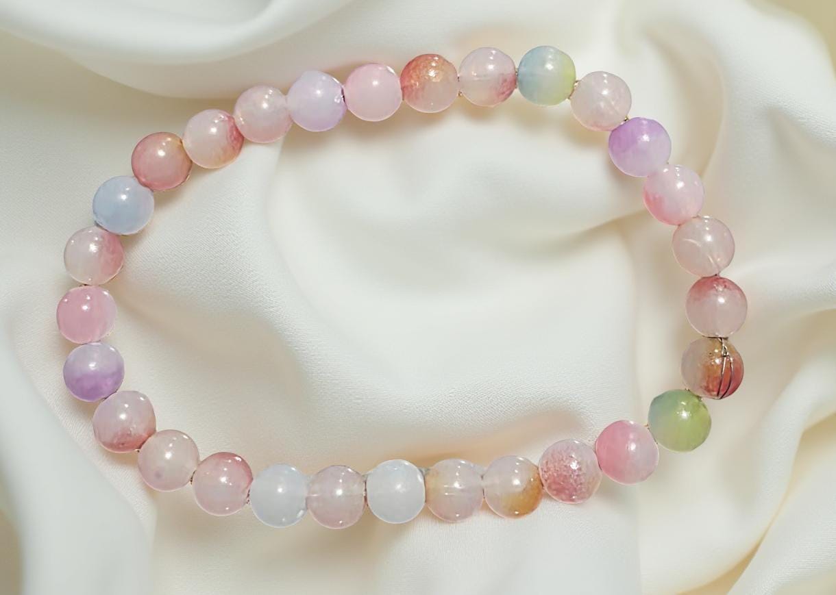 Pastel Pearl Bracelet – Soft Color Beaded Jewelry, Elegant Handmade Gift for Her, BoutiqueByCheryl