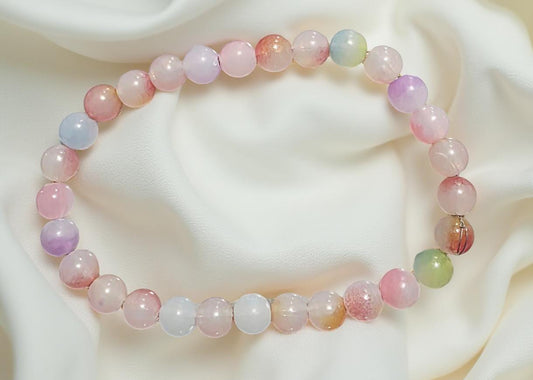 Pastel Pearl Bracelet – Soft Color Beaded Jewelry, Elegant Handmade Gift for Her, BoutiqueByCheryl