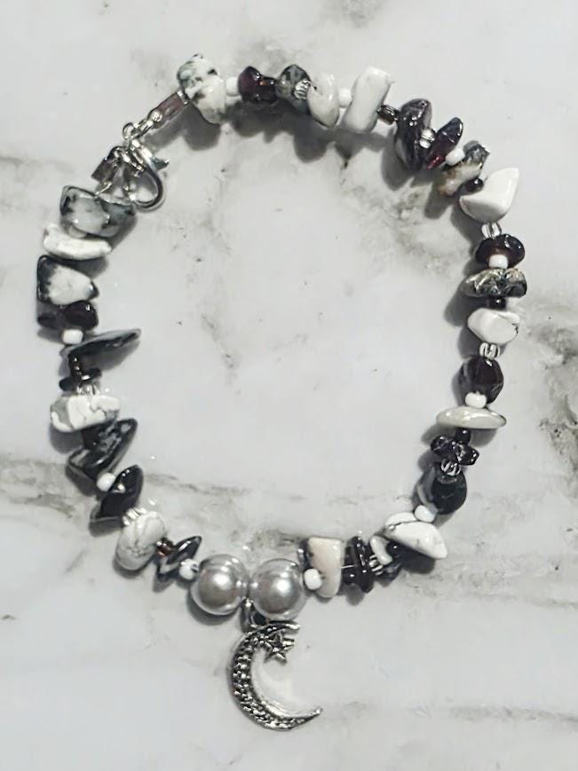 Pearl Beaded Bracelet with Silver Pendant – Elegant Handmade Jewelry, Boho Chic Gift for Her, BoutiqueByCheryl