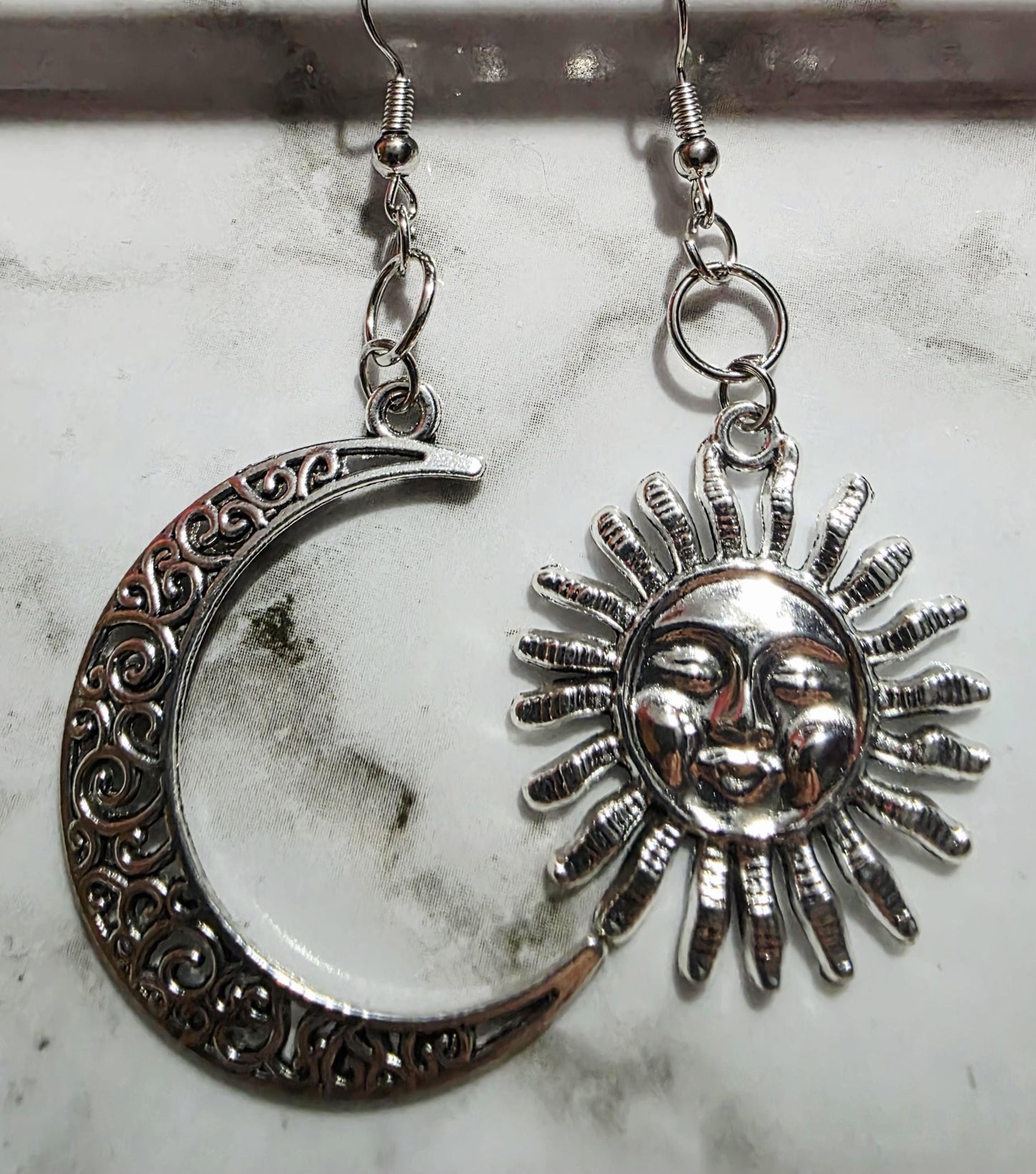 Elegant Sun & Moon Stainless Steel Earrings – Celestial Balance Jewelry, Hypoallergenic Gift for Her, BoutiqueByCheryl